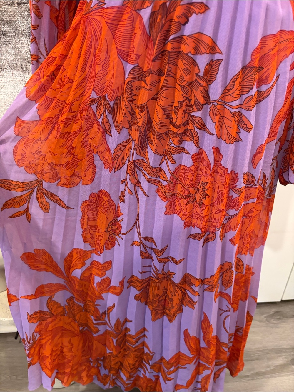 ASOS Lavender and Red Floral Twist-Front Maxi Dress - Picture 3 of 10